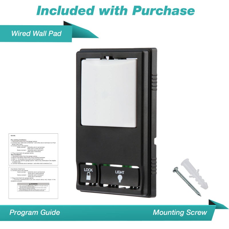 GARAGE STOP Multi-Function Wall Keypad Control Panel for LiftMaster 41A5273-1 78LM Black - Image 3